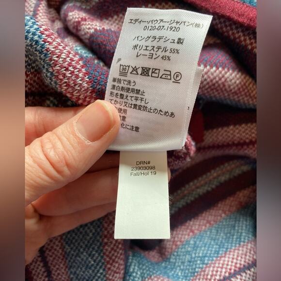 Eddie Bauer Women's LP Engage Fair Isle Knit Ruby 1/4 Zip Pullover Soft Sweater - Picture 9 of 11